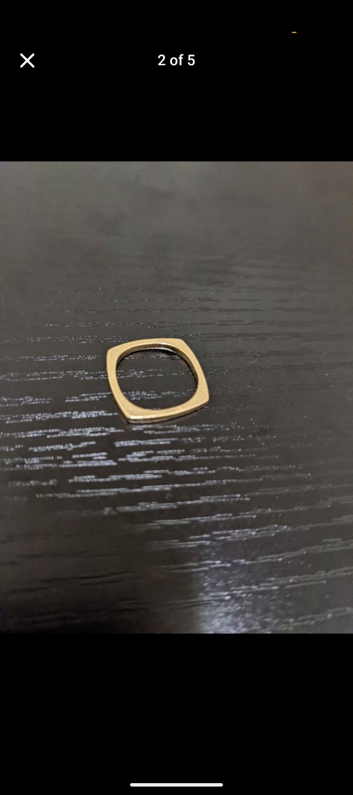 14K Gold Bold Square Stack Ring Sizable - image 4