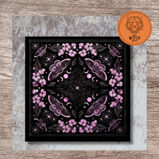 Crystals Pagan Altar Cloth Tarot Oracle Card Spread Wall Hanging