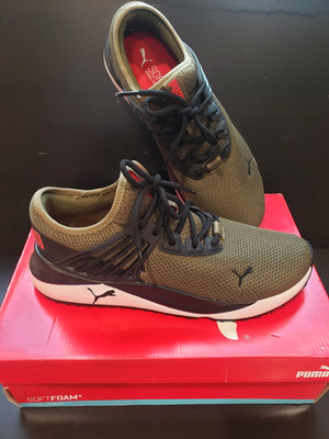 New! Puma Soft Foam+ Pacer Future Size 10 - Olive Black Sneaker Lace Up Shoes