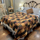 Rustic Country Hand Stitched Patchwork Farmhouse Plaid Cabin Quilt - Twin XL