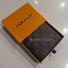Authentic Louis Vuitton Brown Monogram Leather Bifold Wallet