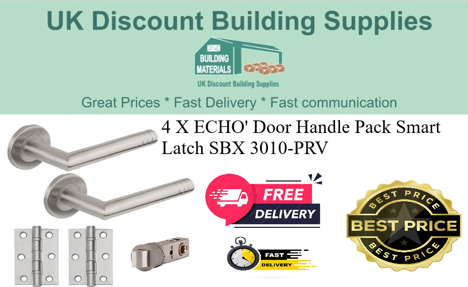 4 X ECHO' Door Handle Pack Smart Latch SBX3010-PRV