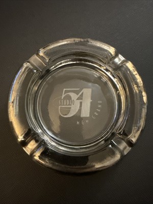 Studio 54 Glass Ashtray Casino Theme MGM Grand Collectible Vintage Memorabilia