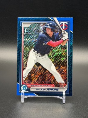 2024 Bowman Chrome Prospects Walker Jenkins Blue Shimmer Refractor 37/150 1st