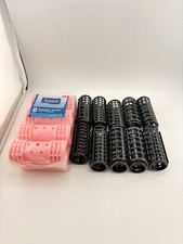 Vintage Assorted Hair Perm Lot Hair Curler Rollers Self Grip With Plastic Pins