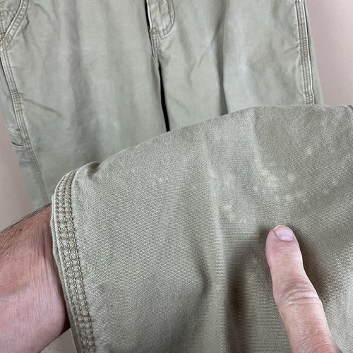 Carhartt Relaxed Fit Hose Herren 29 x 30 hellbraun Arbeit Canvas Baumwolle Elasthan siehe Foto - Bild 9 von 13