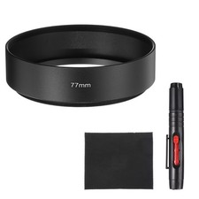 Lens Hood Shade, 77mm Mid-focus Screw-in Metal Camera Cap Shade
