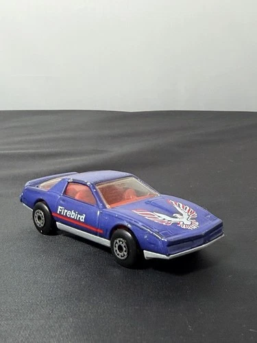 Vintage Matchbox Pontiac Firebird SE 1982 Diecast Car Blue Firebird Decal