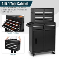 Adjustable Shelf Wear Resist Storage Cabinet Large Capacity for Garage Tool Room