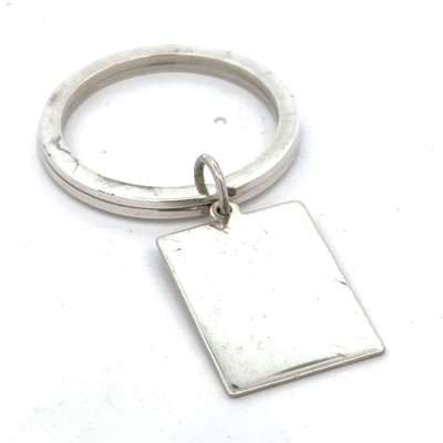 Leonore Doskow 925 Sterlingsilber klassisch rechteckig gravierbar Charm Schlüsselanhänger
