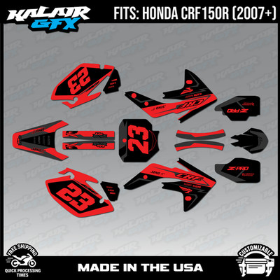 Graphics Kit for Honda CRF150R (2007-2023) CRF 150R Evader Series- Red Shift