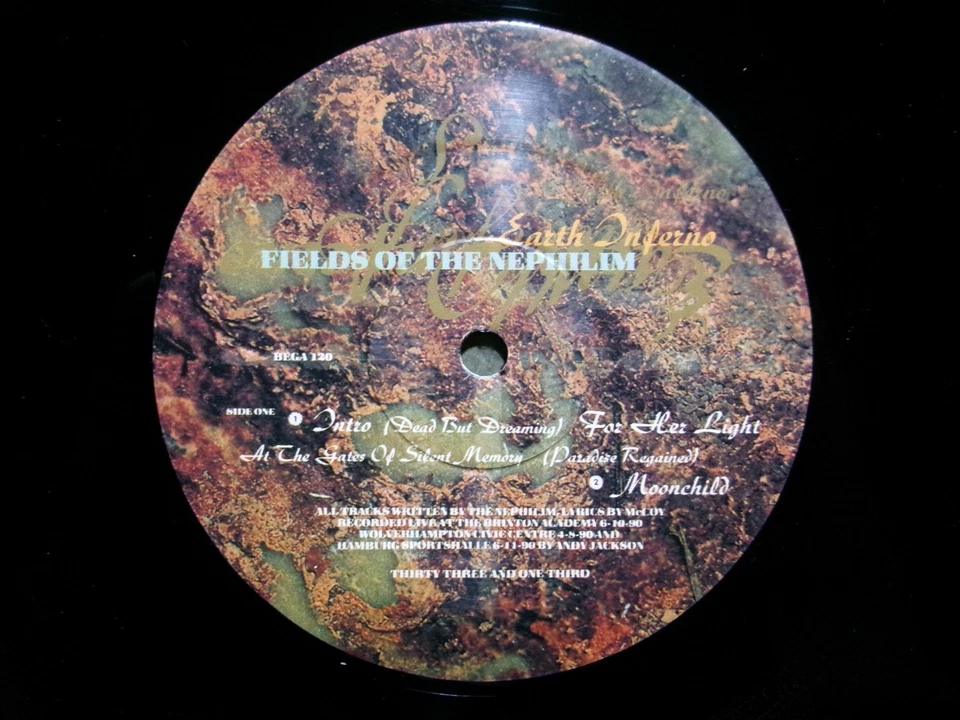 FIELDS OF THE NEPHILIM EARTH INFERNO BEGGARS BANQUET BEGA 120 GOTH DOUBLE - Image 2 of 3