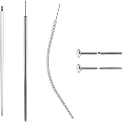 BodyAce 14G 16G 18G 20G Piercing Taper, Stainless Steel 18G(1.0mm) Mix 