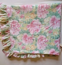 QUEEN Duvet Cover Pink Peony Floral Reversible Doona Vtg Sheridan Australia