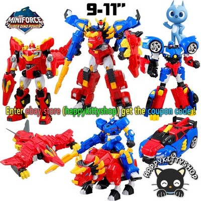 Toys MiniForce Super Dino Power FORCE TRIG Triceratops Rider Robot Knight Figure