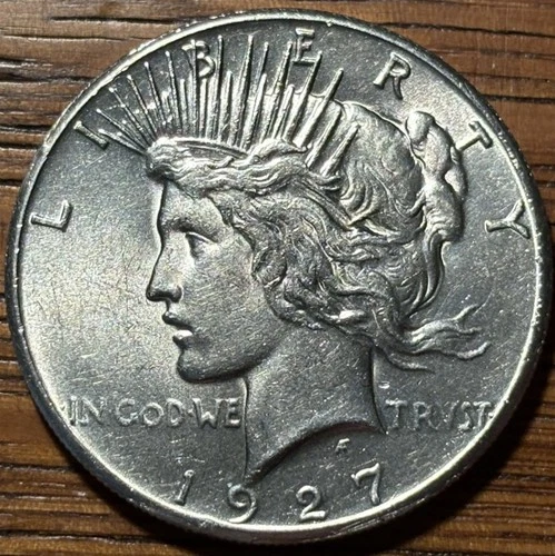 1927 P Peace Silver Dollar $1 - AU Condition - RARE Low Mintage - #28