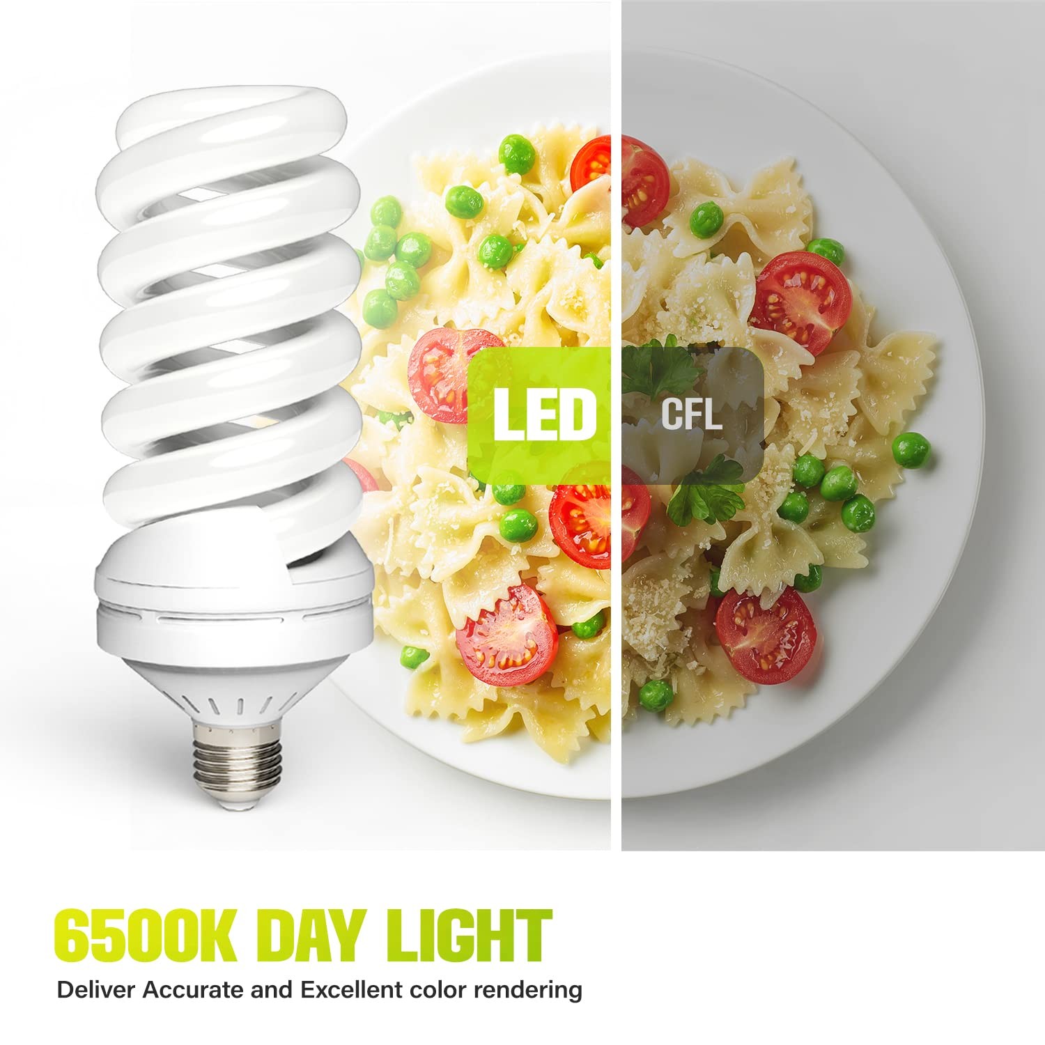 Julius Studio (LED Spiral Design) 1-Pack 30W LED Photo Light Bulbs, 300W Equi...