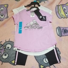 Adidas Light Pink and Black Kids' Set