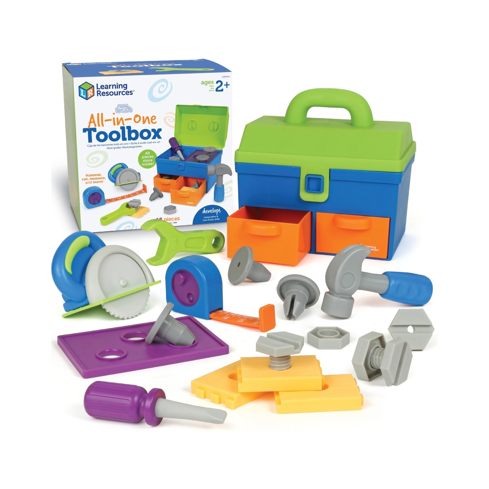Learning Resources New Sprouts All-in-One Toolbox - Kids Tool Set, ... Fast Ship