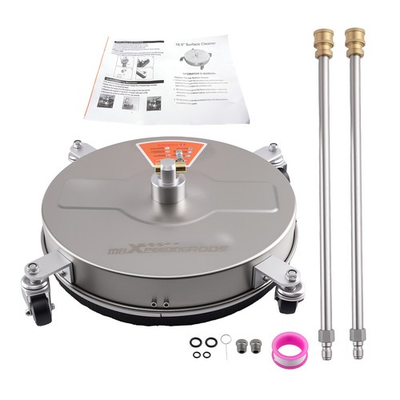 #ad 16.5 inch Pressure Washer Surface Cleaner 4200 PSI w Extension Rods 4 Wheels $92.00