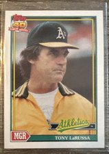 Topps 1991 Team Leaders Base Set #171 Tony LaRussa Oakland Athletics MLB