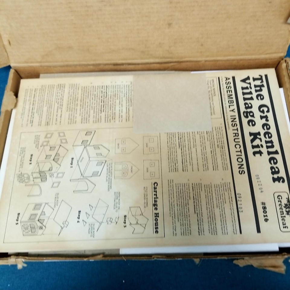 NEW Vintage 1983 The Greenleaf Village Wooden Building Model Kit | eBay