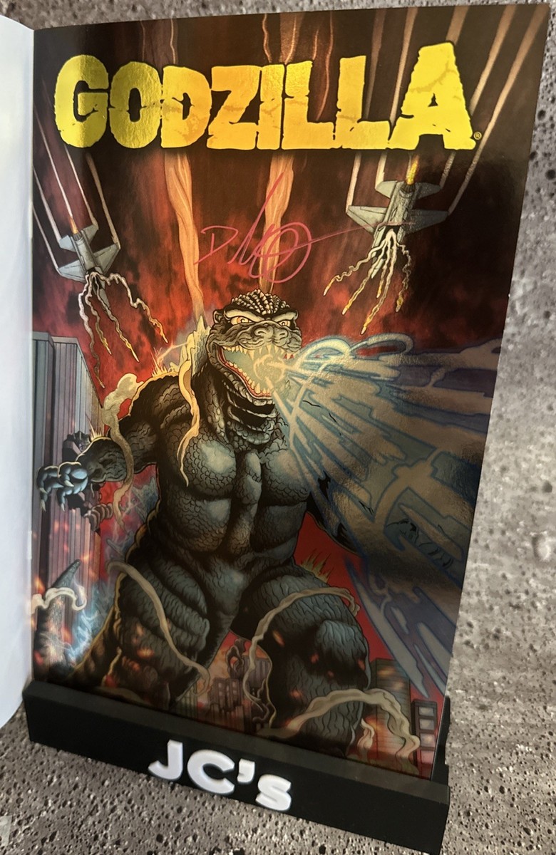 GODZILLA #1 CVR-I KEVIN DELGADO 70TH ANNIVERSARY FOIL LTD 500 SIGN