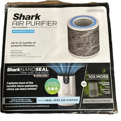 Shark Air Purifier Anti-Allergen Filter with True HEPA and Microban - HE1FKBASMB