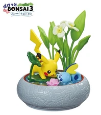 RE-MENT Pokemon Pocket Bonsai 3 Changing Seasons Mini Figure #1 Pikachu & Sobble
