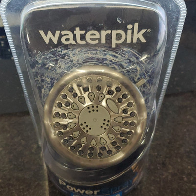 5-Spray 3.8 in. Single Wall Mount Low Flow Fixed Shower Head in Brushed Nickel