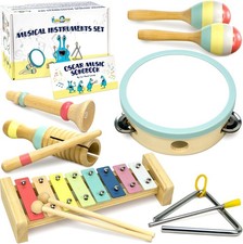 Baby Musical Instruments Set - Montessori Musical Toys for Toddlers 1-3  Mod...