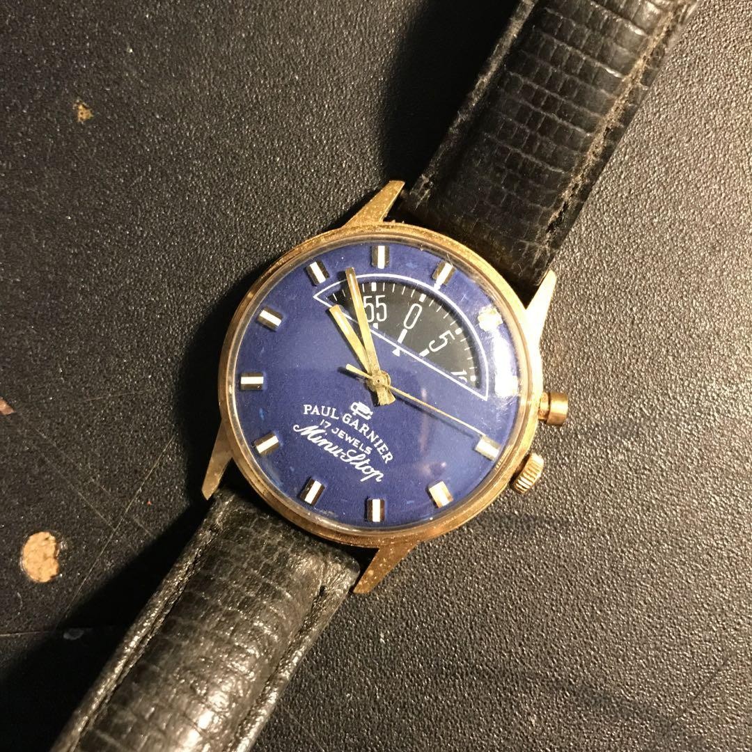 Paul Garnier Minu Stop 17 jewels Men's Manual windingl Gold Paul Garnier Minu Stop 17 jewels Men's Manual windingl Gold