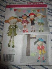 Simplicity 1900 Doll w/Outfits Viola Studio Uncut Pattern Boy Girl