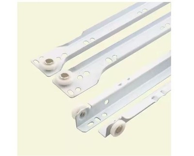 15-3/4'' Self-Closing Drawer Slides   Side/Bottom Mount, 1 Pair, White