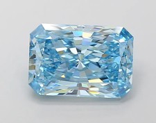 Fancy Blue VVS1 Loose Natural Diamond 2 Ct Radiant Cut GIE Certified Diamond