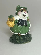 Wee Forest Folk M-167 Colleen O'Green Irish Mouse Cream Skirt St. Patrick's WFF