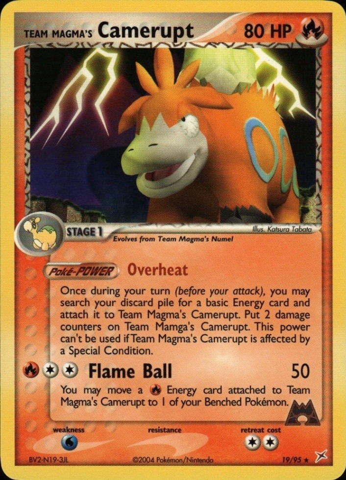 Team Magma's Camerupt Rare Team Magma vs Team Aqua 19/95 NM