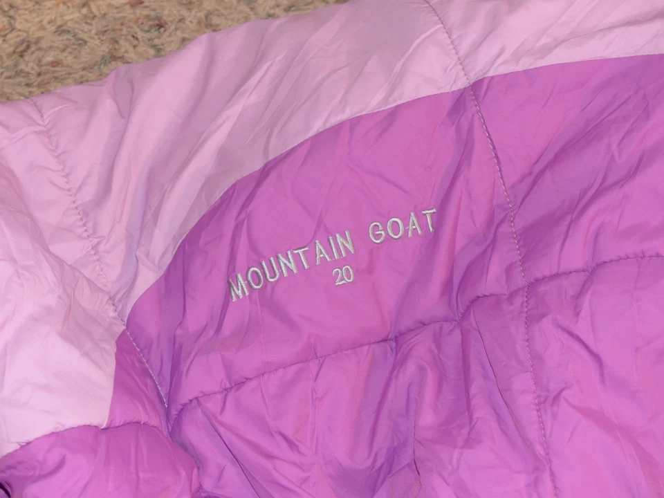 Youth Mountain Hardwear Mountain Goat 20ºF LH Zip Sleeping Bag Pink Size 60"x26" - Image 4 of 4