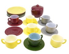 Vintage Hazel Atlas Little Hostess Party Set 23 pc Small Tea Set Pastel