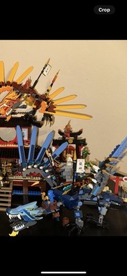 MOC ninjago lightning dragon. PLEASE READ DESCRIPTION LEGO head Painted element