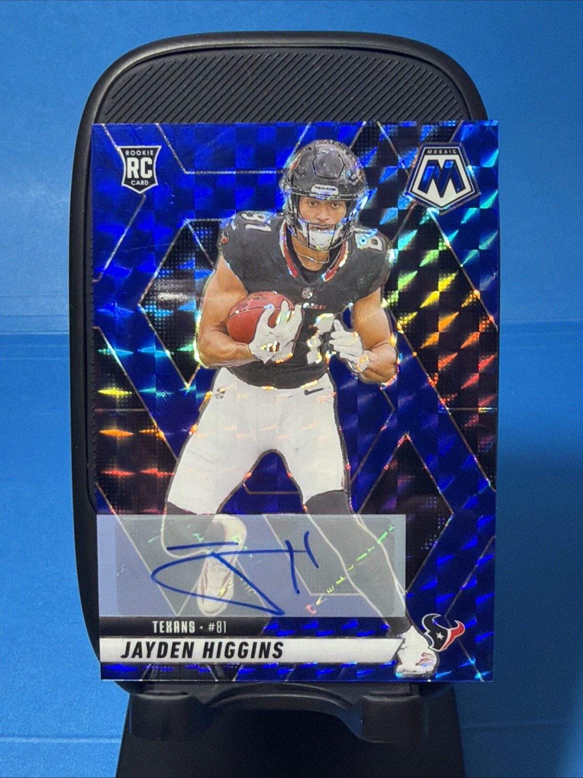2025 Mosaic Jayden Higgins #346 Reactive Blue Auto /99