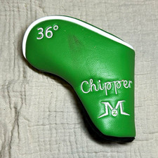 Mazel 36° Chipper Golf Club Headcover, Green/White, Iron Head Covers, 1pc