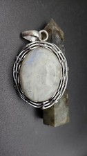 Large Beautiful Rainbow Moonstone Pendant In ...