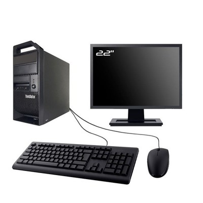 Lenovo ThinkStation E31 Desktop PC i3-3220 22'' HD SSD 480Go 32Go RAM W11 Wifi