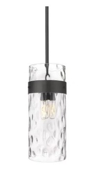 3 Light Matte Black Dimmable Pendant Ceiling Light Z-Lite Fontaine 3035P9-MB