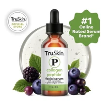 TruSkin P Peptide Facial Serum With Vitamin B5 + Green Tea 1fl.oz./30ml New