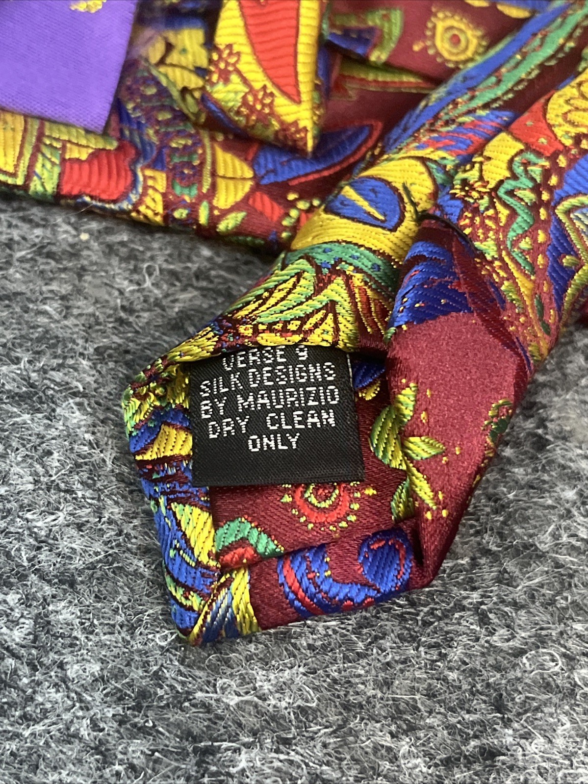 Verse 9 for Ben Crump Tie Necktie Mayweather Multicolor Paisley Floral