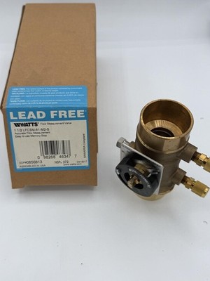 Watts 1-1/2 In LFCSM-61-M2-S Flow Measurement Valve Lead Free Brass USA Hydronic