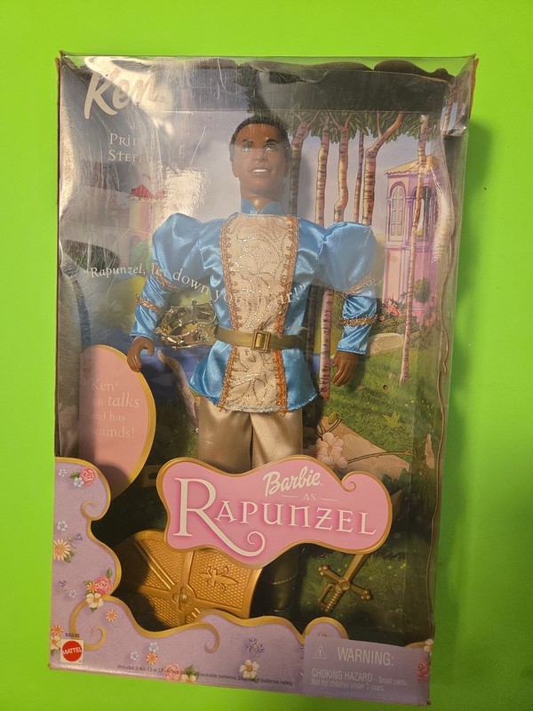 Mattel Barbie Rapunzel Ken Prince Stefan African American Doll  New in Box