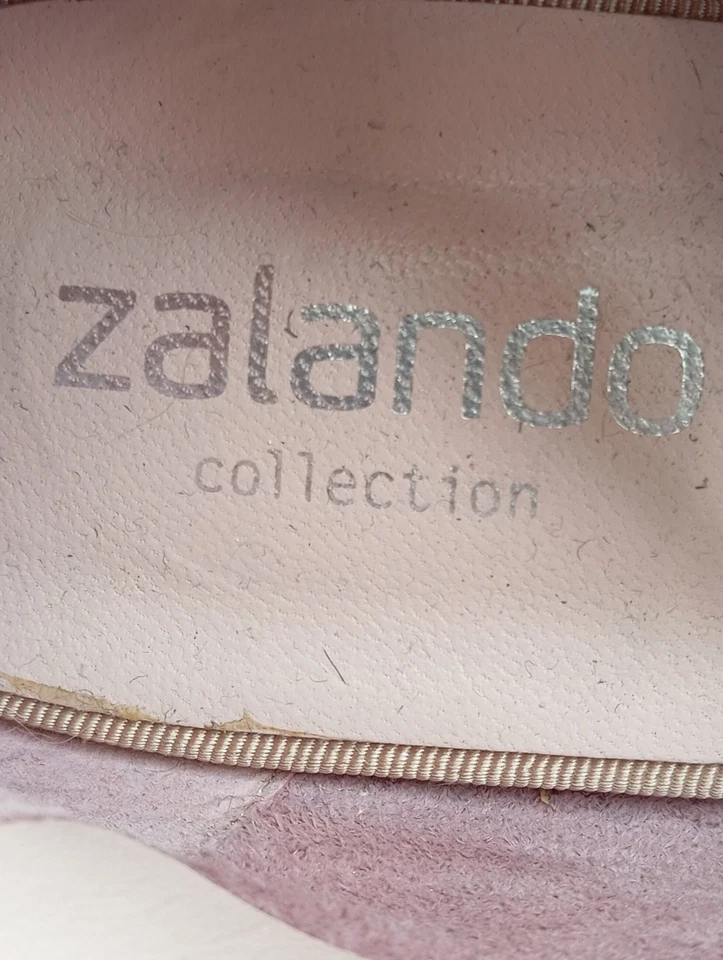 ZALANDO Zapatos brogue Mujeres Flats Talla EU 42 azul-rosa-amarillo pálido - Imagen 4 de 4